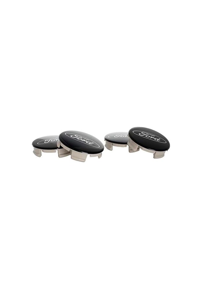 Ford Racing Ford Truck/SUV Black And Chrome Wheel Center Cap Kit - Image 2