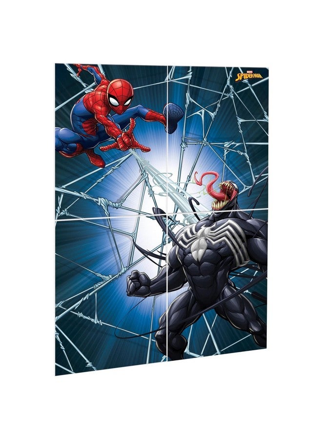 Amscan Multicolor Spider-Man™ Webbed Wonder Scene Setters® Wall Decorating Kit - 59" x 65" (4 Pc) - Vibrant Marvel-Themed Party Decor - Perfect for Kids' Birthdays & Superhero Fans - Image 1