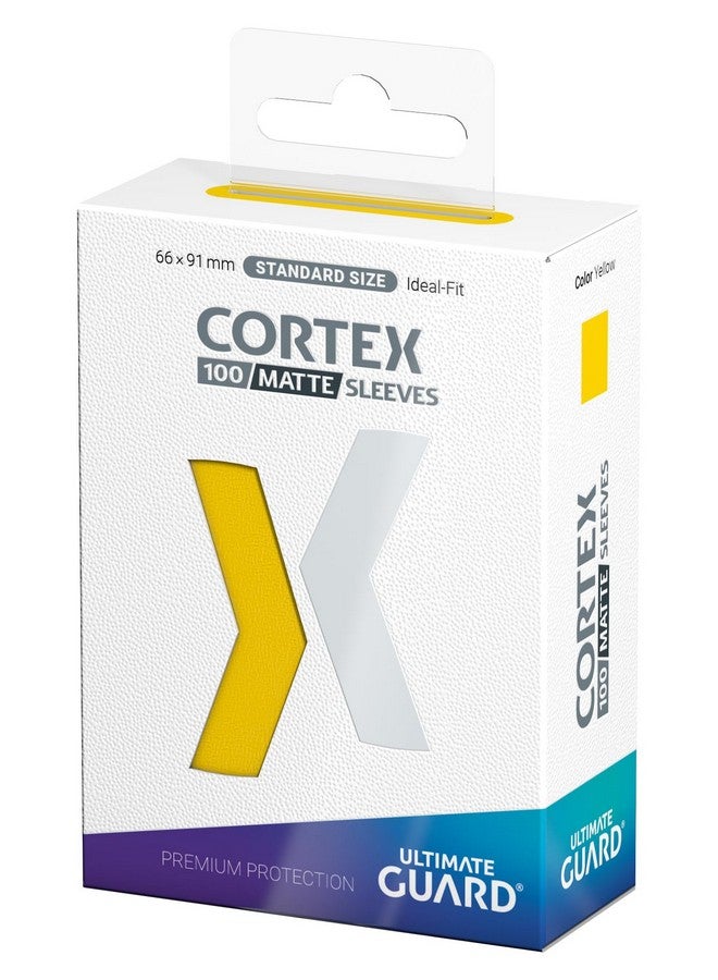 Ultimate Guard Cortex Outer Card Sleeves, 100 Standard Size TCG Sleeves, 66 x 91mm, Yellow Back, Matte Finish, No PVC & Acid-Free, High Clarity - Image 3