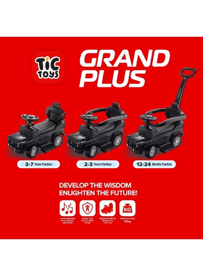 Tic Toys Ride-On Car for Kids with Hand Steering - Ride, Walk & Play: Three Different Modes, Ages 1-7 - Image 4