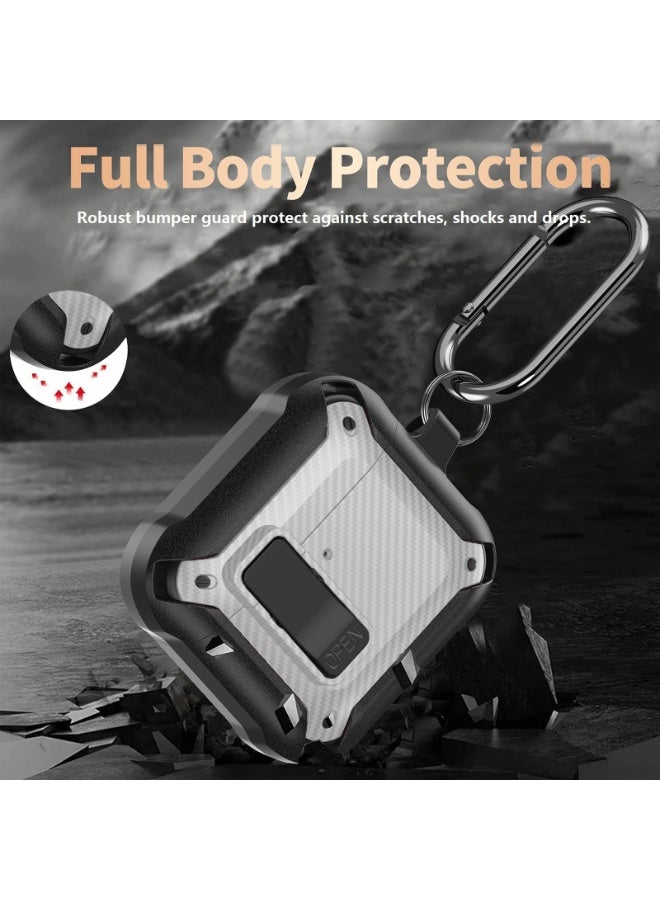 ANYOGRO Airpods 4 Case Cover with Cleaning Kit, PC Material with Secure Lock Rugged Cover for Airpods 4th Generation 2024 Case Front LED Visible - Image 3