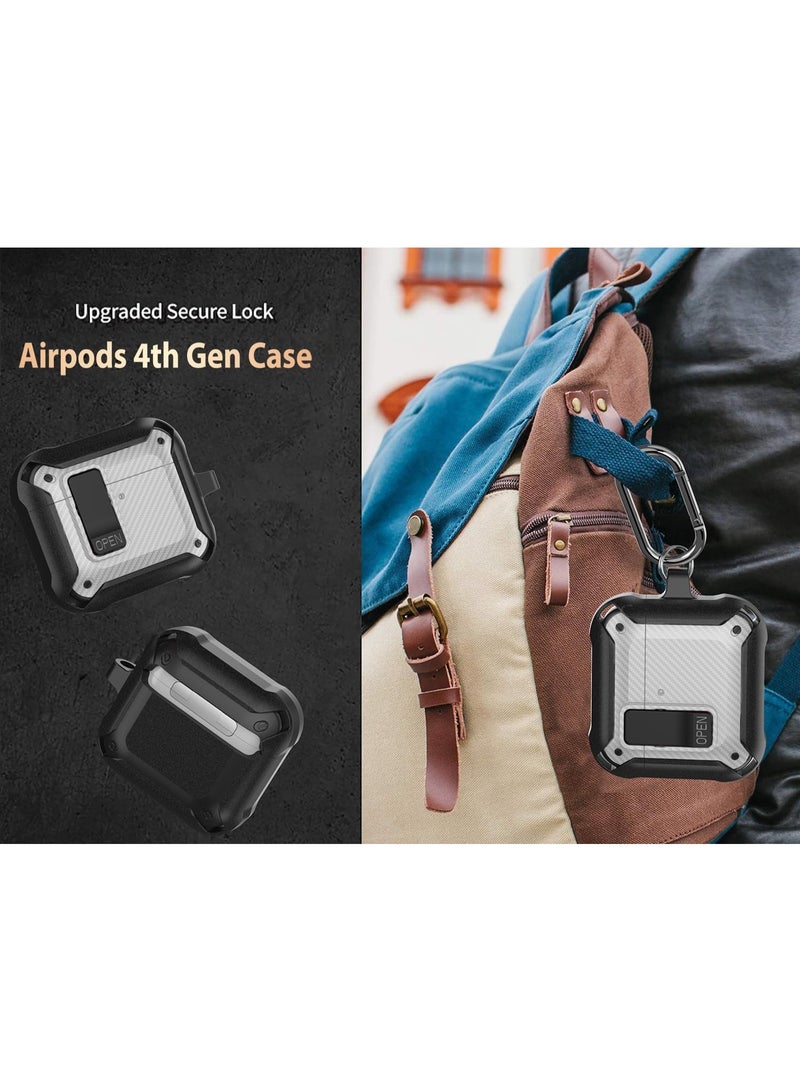 ANYOGRO Airpods 4 Case Cover with Cleaning Kit, PC Material with Secure Lock Rugged Cover for Airpods 4th Generation 2024 Case Front LED Visible - Image 5