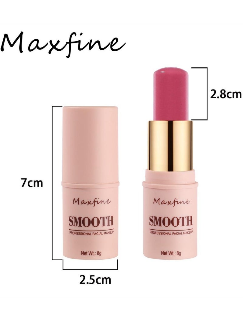 Maxfine Smooth Facial Blush Stick 3 in 1 Multi Stick for Lipstick Blush and Eyeshadow Professional Facial Makeup Multi Stick for Lips Cheeks and Eyes Long Lasting Blusher Tinted Moisture Stick 04  - Image 5