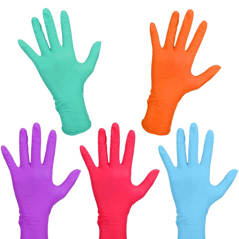 Cuffbow 50 Pairs Kids Gloves Disposable Ages 5-12 Kids Cleaning Latex Gloves for Crafting Painting Gardening Cooking (Multicolored) - Image 1