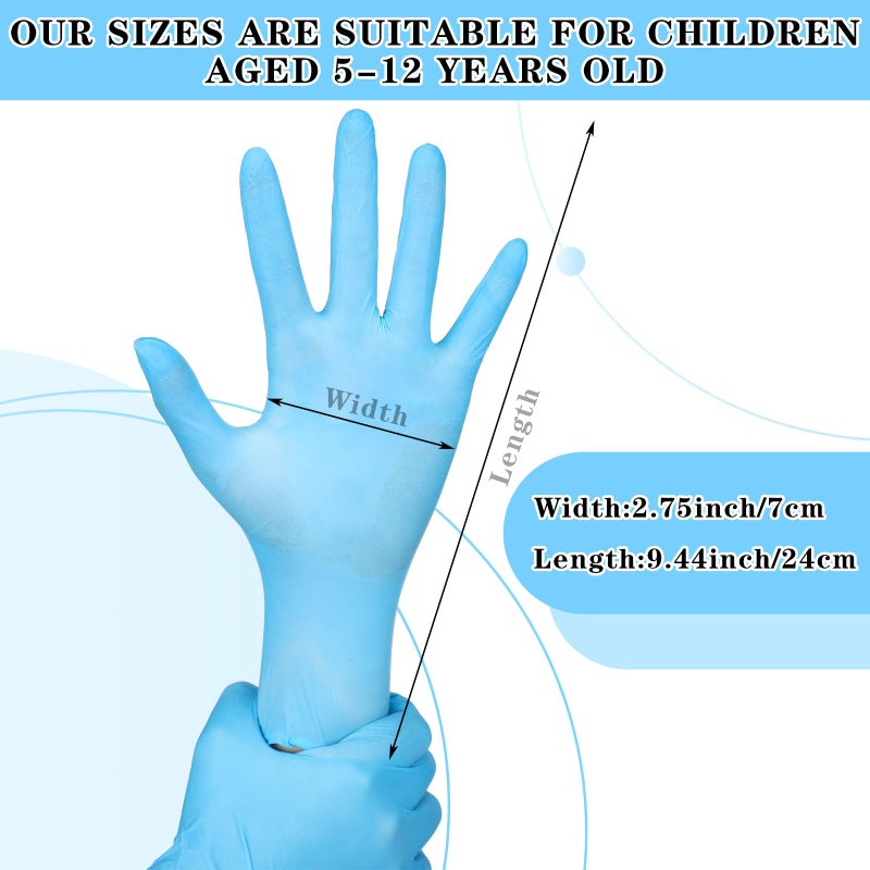Cuffbow 50 Pairs Kids Gloves Disposable Ages 5-12 Kids Cleaning Latex Gloves for Crafting Painting Gardening Cooking (Multicolored) - Image 2