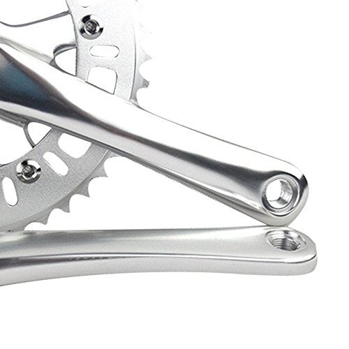 SENQI 46T Single Speed Fixed Gear Crankset Cranks (Silver) - Image 3