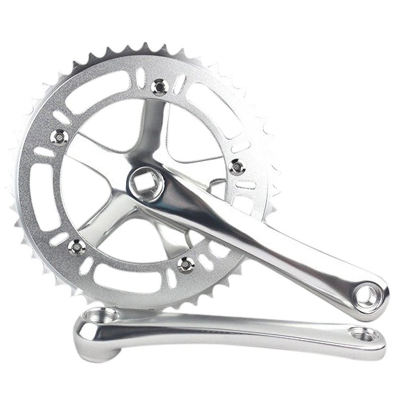 SENQI 46T Single Speed Fixed Gear Crankset Cranks (Silver) - Image 4