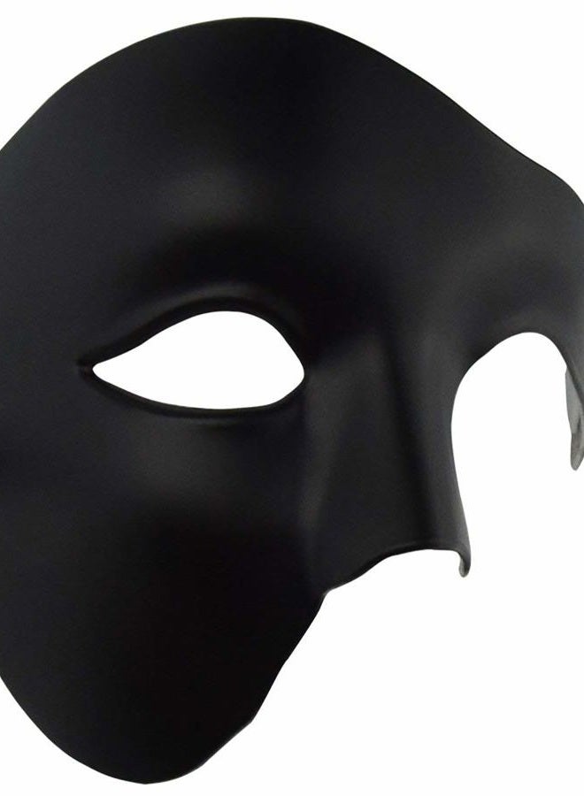 KEFAN Mens Mask Halloween Mask Masquerade Mask Phantom of The Opera Half Face Mask, One Size - Image 2