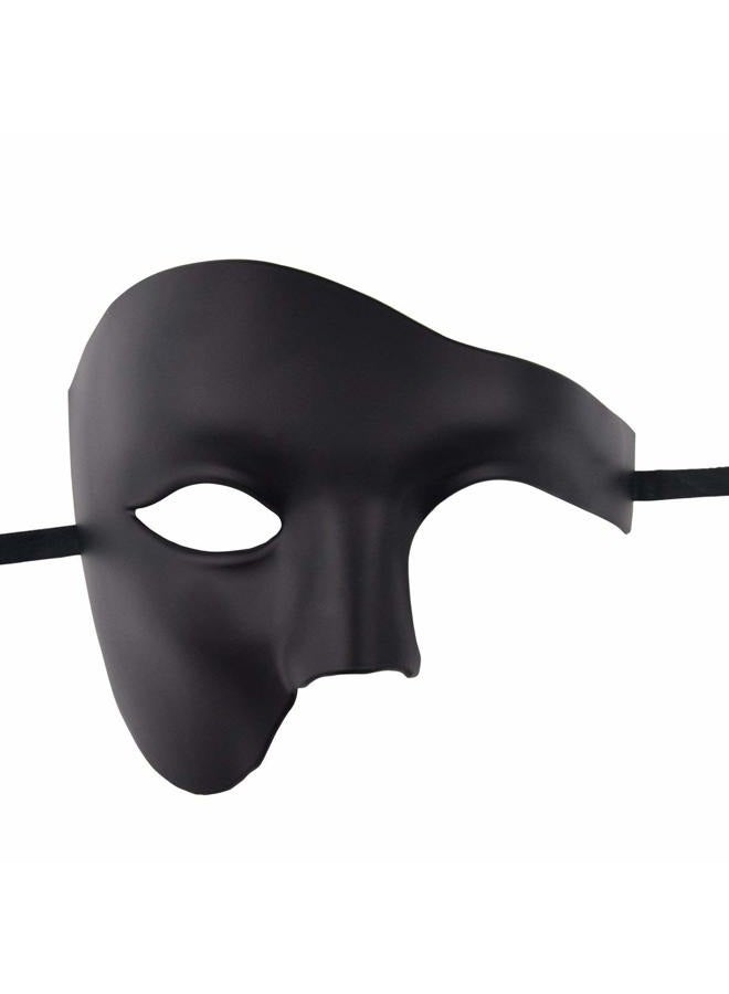 KEFAN Mens Mask Halloween Mask Masquerade Mask Phantom of The Opera Half Face Mask, One Size - Image 3