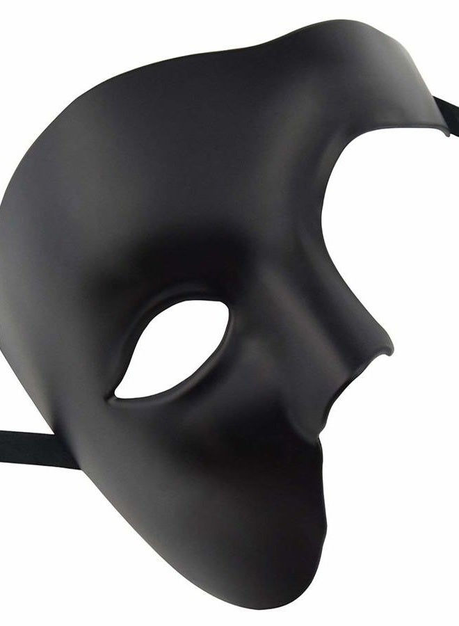 KEFAN Mens Mask Halloween Mask Masquerade Mask Phantom of The Opera Half Face Mask, One Size - Image 4