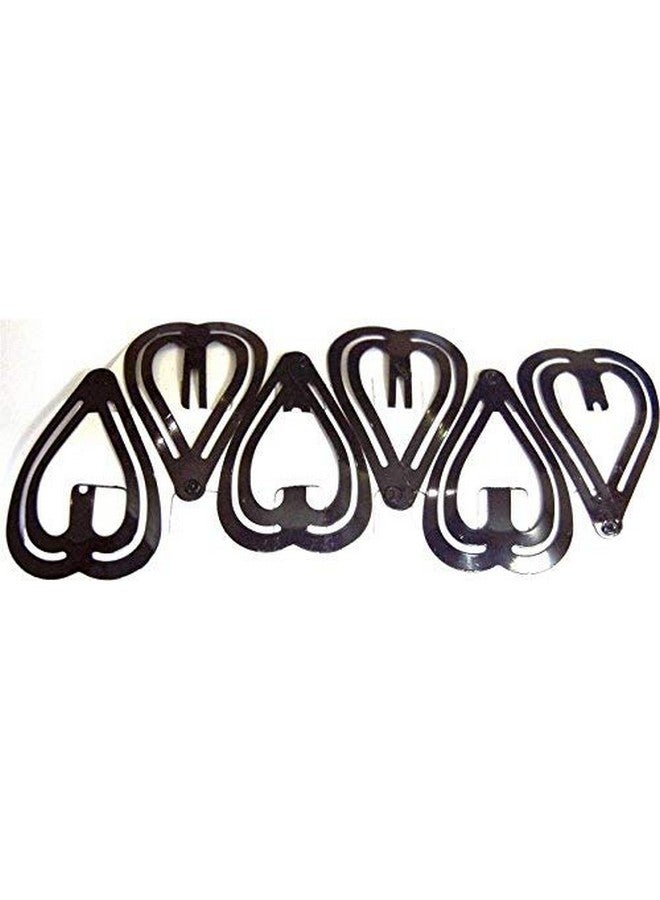 CHANDERKASH Pack of 12, Metal Black Tic Tac Hair Clips for Women's & Girls