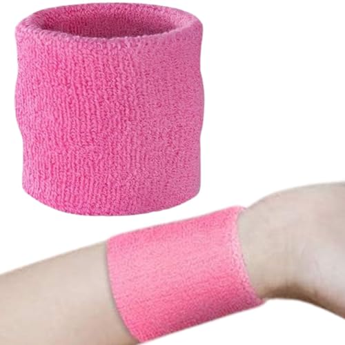 Xfyt Comfortable Sweat Wrist Band for Women | Super Absorbent Fashion Cotton Sweatband for Girls Woman Gym Workout Sports (1 Piece, Pink) - Image 1
