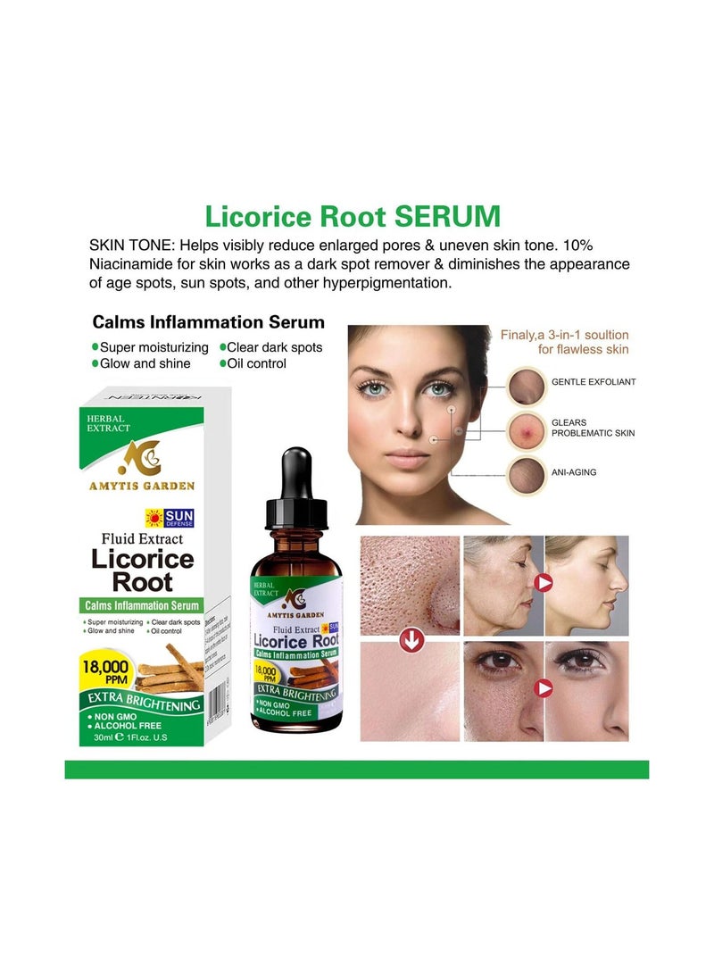 اميتيس جاردن كريم لوشن بعرق السوس – ترطيب وتفتيح البشرة – يوحّد اللون ويمنح إشراقة طبيعية +سيروم عرق السوس للوجه – تفتيح البقع الداكنة وتوحيد لون البشرة مع ترطيب عميق - Image 2