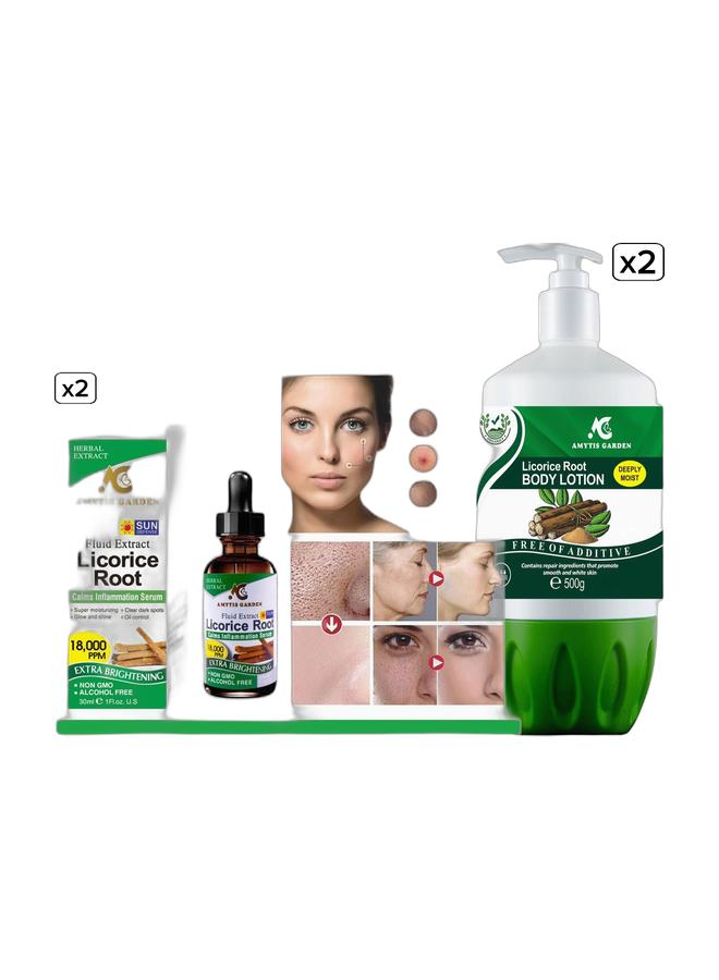 اميتيس جاردن كريم لوشن بعرق السوس – ترطيب وتفتيح البشرة – يوحّد اللون ويمنح إشراقة طبيعية +سيروم عرق السوس للوجه – تفتيح البقع الداكنة وتوحيد لون البشرة مع ترطيب عميق - Image 1