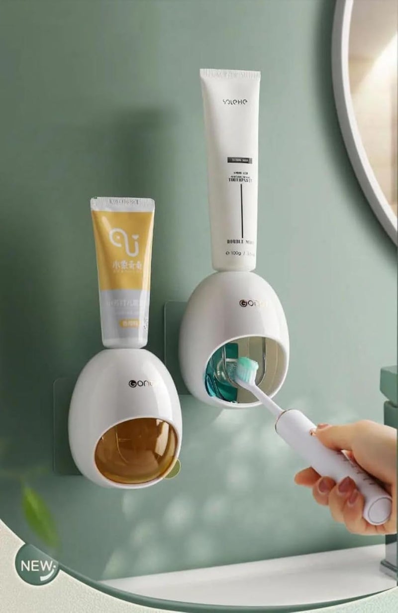 Tyagy Toothpaste Dispenser and Squeezer Organiser for Bathroom, Kids and Adults, Multicolor (Pack of 2 Pcs) - Image 1