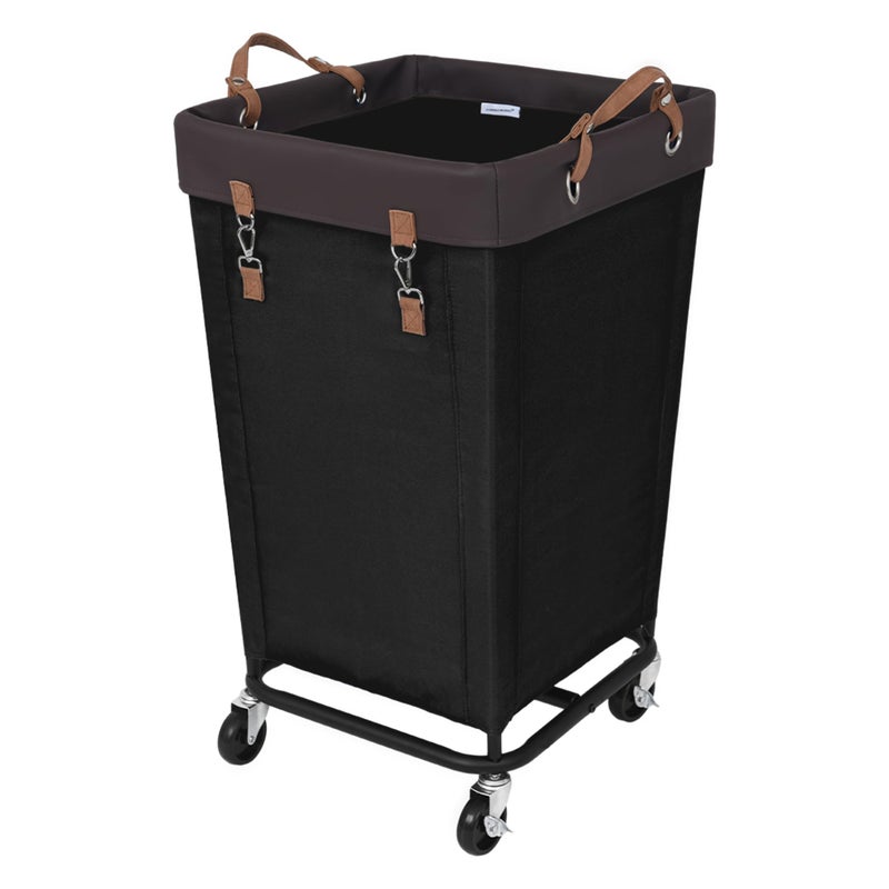 StorageWorks 160L Laundry Basket with Wheels, Large Rolling Hampers for Clothing Organizer, Dirty Clothes Basket for Hotel, Home, Closet, Dorm, Black - Image 1
