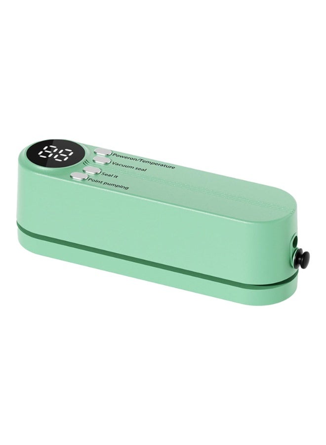 سکیلو آلة   Mini Food Vacuum Sealing Machine لاسلكية قابلة لإعادة الشحن، مزودة بشاشة رقمية لحفظ الأطعمة الجافة والرطبة، متوافقة مع حاويات التفريغ، جهاز تخزين طعام صغير الحجم، لون أخضر - Image 1