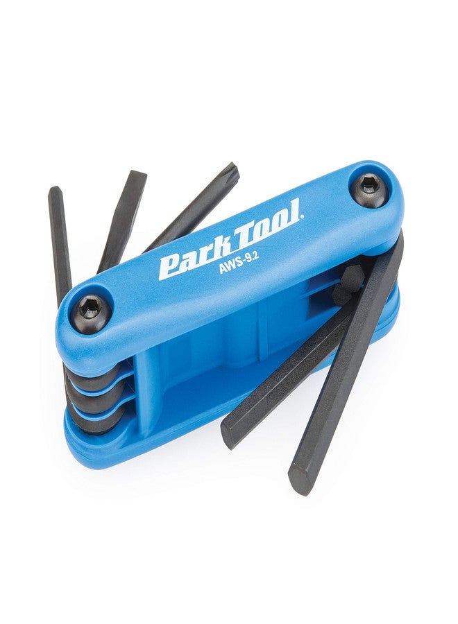 بارك تول طقم مفتاح سداسي ومفك براغي قابل للطي AWS-9.2 من Park Tool، أزرق - Image 2