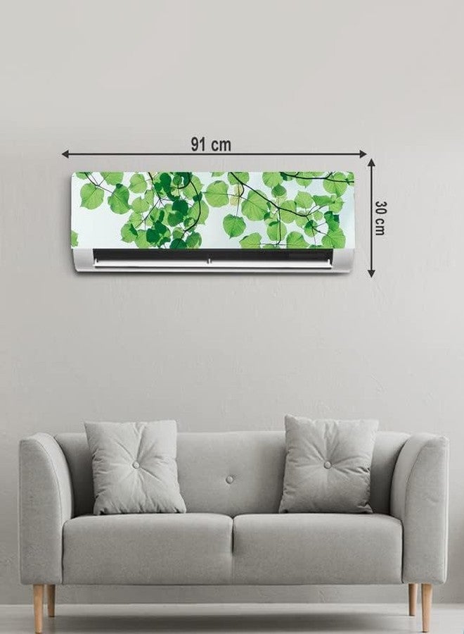 DreamKraft Green Leafs AC Sticker Self Adhesive for Home Decor (Multicolor PVC Vinyl 30cm x 91cm)-AC331 - Image 3