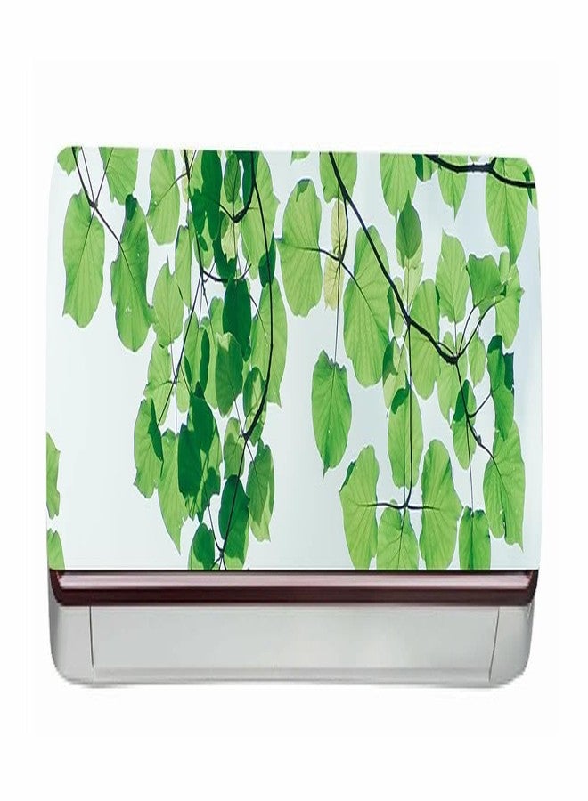 DreamKraft Green Leafs AC Sticker Self Adhesive for Home Decor (Multicolor PVC Vinyl 30cm x 91cm)-AC331 - Image 1