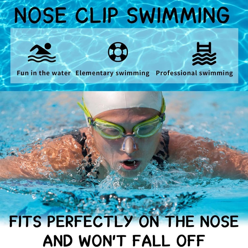 DreamAug Swimming Nose Clips 2-Pack â€“ Soft Silicone Waterproof Nose Plugs with Storage Cases, Non-Slip & Comfortable Fit for Adults, for Pool Training & Water Sports(Blue, Pink) - Image 3