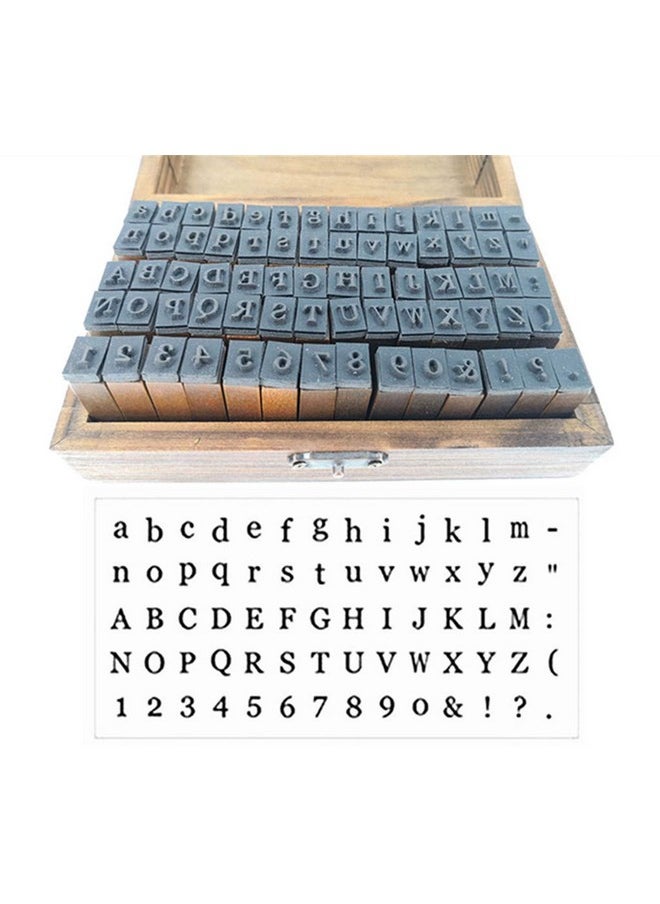 ALIMITOPIA Alphabet Stamps Set Vintage Wooden Rubber Letter Number And Symbol Diary Stamp Kit For Children Diy Scrapbooking Planner Card Making(70Pcs)  - Image 4
