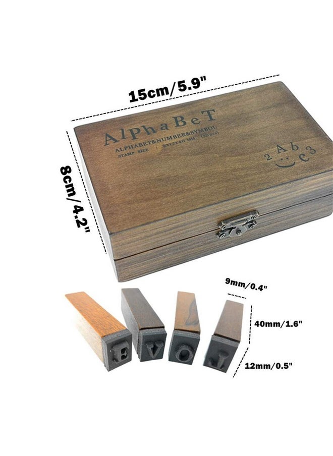 ALIMITOPIA Alphabet Stamps Set Vintage Wooden Rubber Letter Number And Symbol Diary Stamp Kit For Children Diy Scrapbooking Planner Card Making(70Pcs)  - Image 2