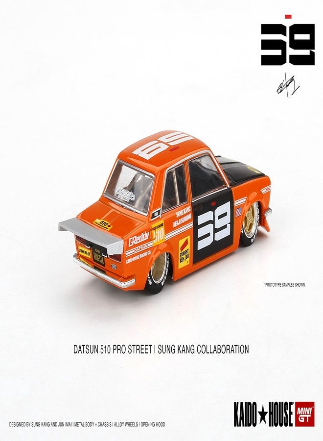 Mini GT x Kaido House 1:64 Datsun 510 Pro Street SK510 Orange - KHMG004 - Image 2