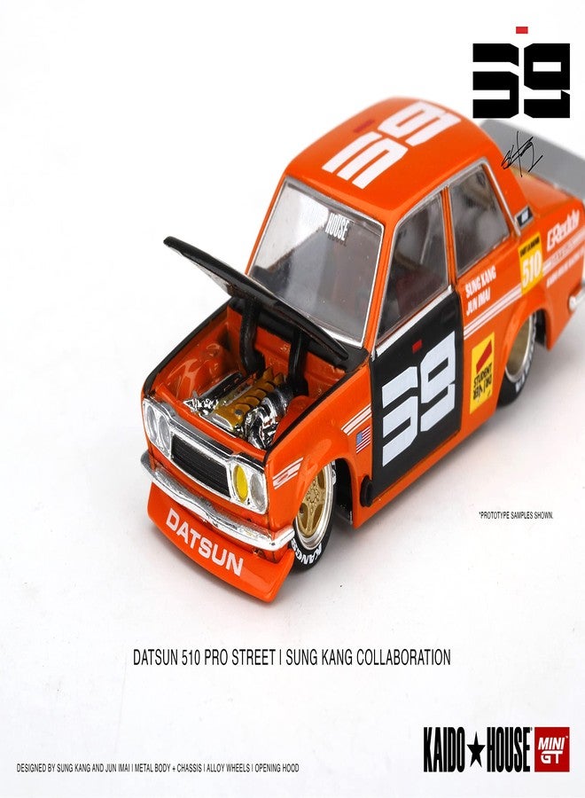 Mini GT x Kaido House 1:64 Datsun 510 Pro Street SK510 Orange - KHMG004 - Image 4