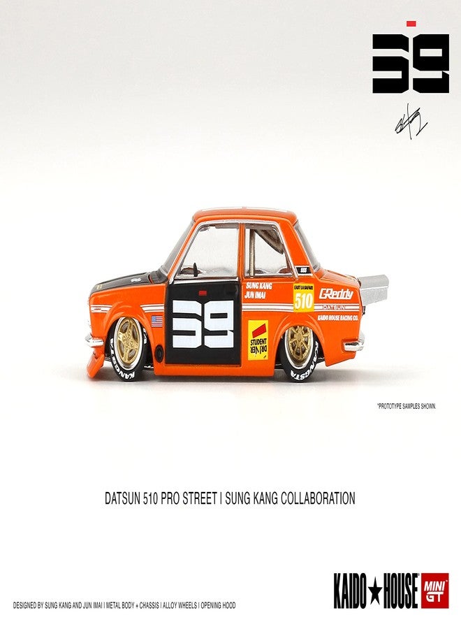 Mini GT x Kaido House 1:64 Datsun 510 Pro Street SK510 Orange - KHMG004 - Image 3
