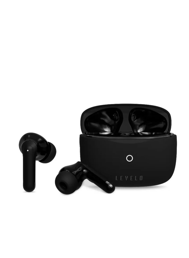 LEVELO Oris ENC True Wireless Earbuds with Play Time 21hrs & HI-FI Bass / Google & Siri Assistant / 10m Bluetooth Distance / Truewireless Headphone / Game and Music Modes / Touch Control - Black - Image 5