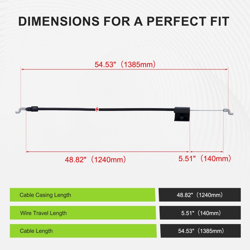 Harbot 532427497 Zone Control Cable for Husqvarna AYP HU775H 775EX 7021P RC 7021 RH HU700L HU800AWD HU725AWD HU775H Craftsman 197740 532197740 427497 Lawn Mower Push Mower Cable - Image 3