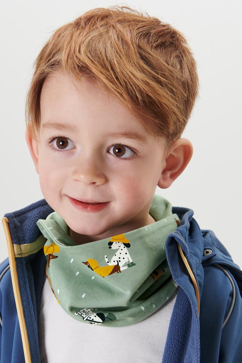 Tchibo Kids Boy Graphic Print Scarf With Velcro, Multicolor - Image 1
