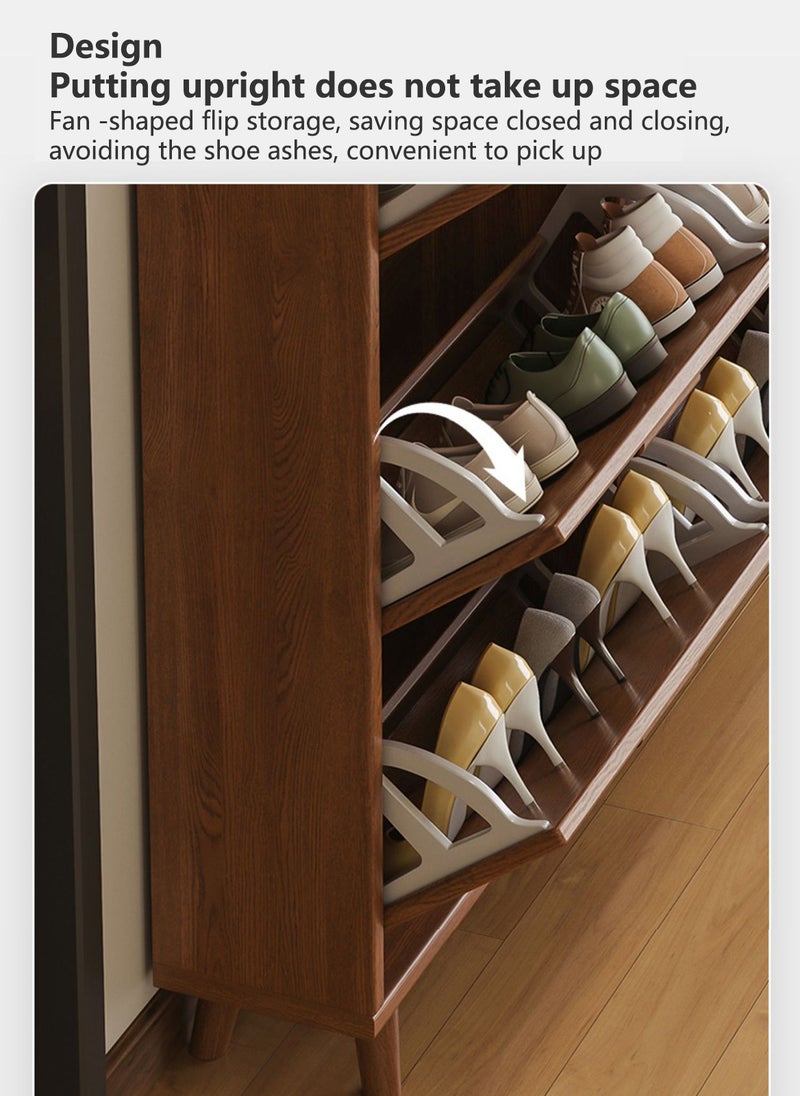 Sharpdo - 3-Layer Home Entrance Simple Ultra-Thin Flip Shoe Cabinet, Can Hold About 12 Pairs of Daily Shoes 80*17*118.5CM - Image 1