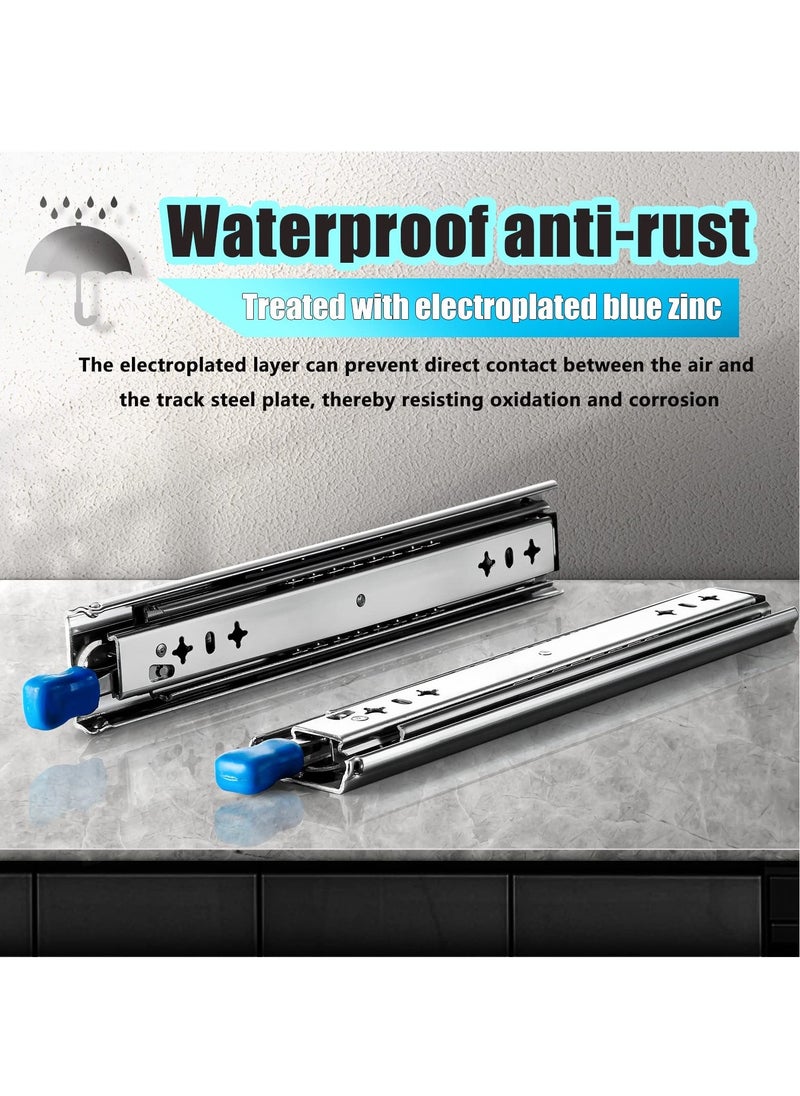 Push to Open Drawer Runners Heavy Duty Drawer Runners Full Extension 350mm Side Mount Ball Bearing Kitchen Cabinet Slides Rails Replacement Heavy Duty 120kg Load Capacity 1 Pair  - Image 5