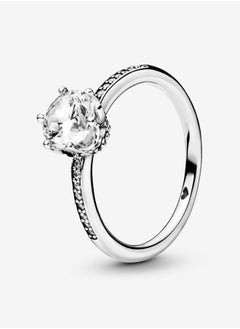 Pandora transparent sparkling crown ring