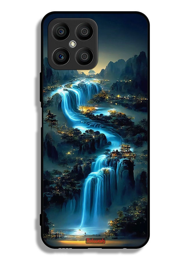 Tolwak غطاء حماية لهاتف Honor X8 4G بتصميم شلالات مائيه - Image 2