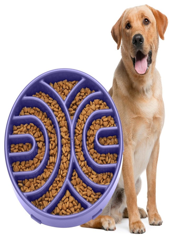 WHIPPY Slow Feeder Dog Bowl - Anti-Choking Maze, Anti-Slip Interactive Puzzle Feeder, Pet Bowl for Large Medium Dogs, Lavender - Image 1