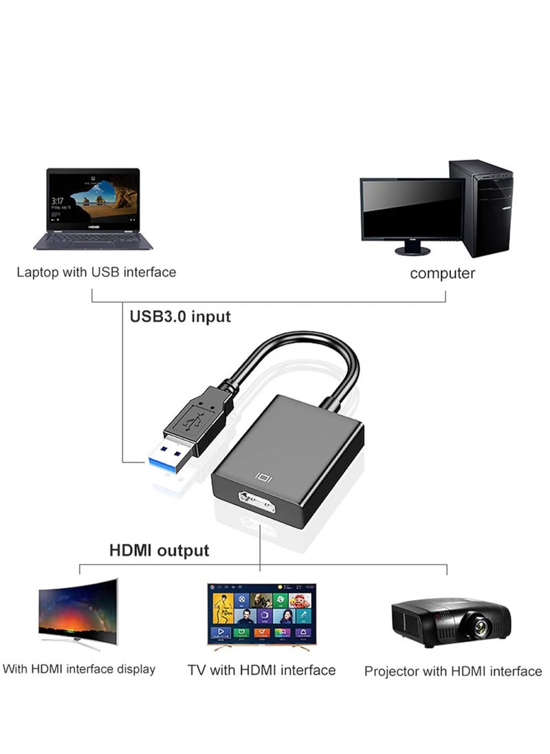 ELTRAZONE - USB to HDMI Adapter - Multi-Display Video Converter for PC Laptop Windows 7 8 10, Desktop, Monitor, Projector, HDTV - Image 1