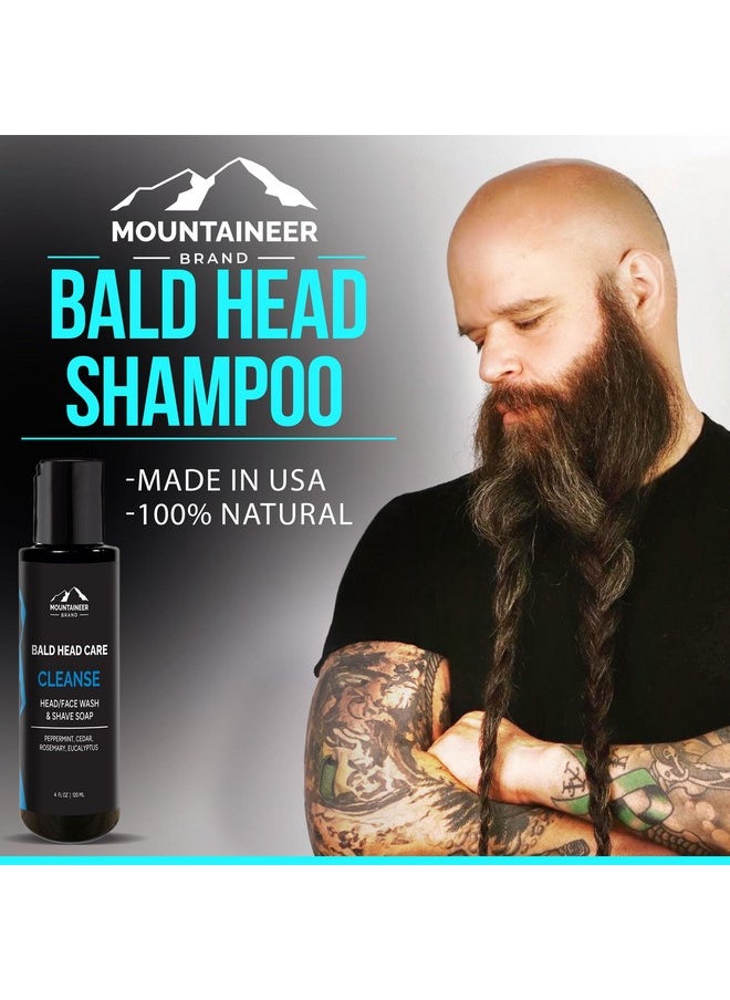 mountaineer brand - Mountaineer Brand Bald Head Care Gifts For Bald Men All Natural 3 Step Daily Skin Care For Healthy Scalp & Face Exfoliate Scrub Cleanse Wash Shine Away Ph Balance - Image 1