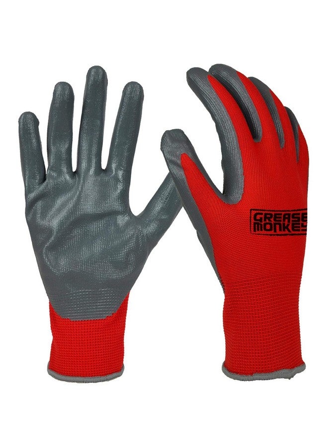 grease monkey GREASE MONKEY Nitrile Coated Work Gloves - 15 Pairs - Size Large  - Image 2