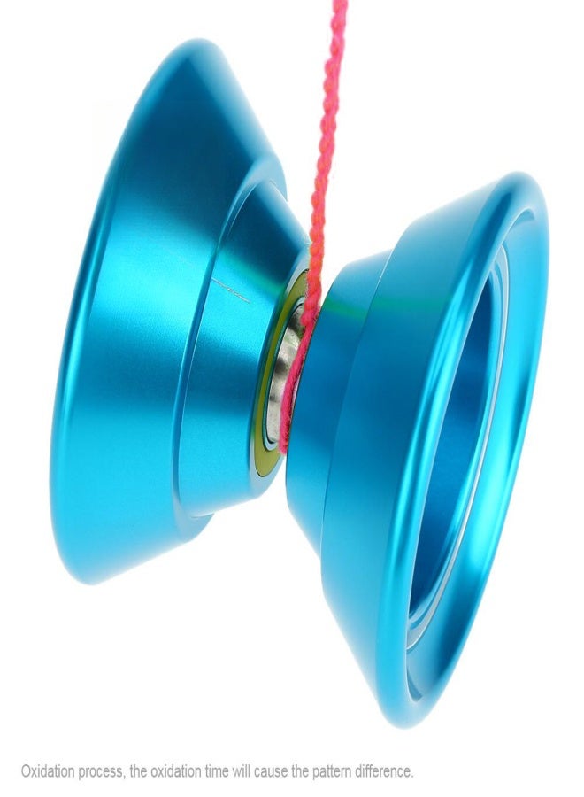 Magic Yoyo Professional Magic Yoyo N5 Desperado Aluminum Alloy Metal Yoyo 8 Ball KK Bearing with Spinning String for Kids Blue - Image 2