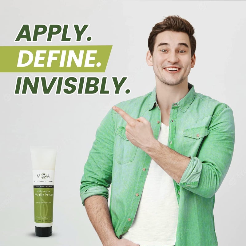 Max Green Alchemy Scalp Rescue Matte Paste - 5.5oz Organic Hair Styling Product - Image 4