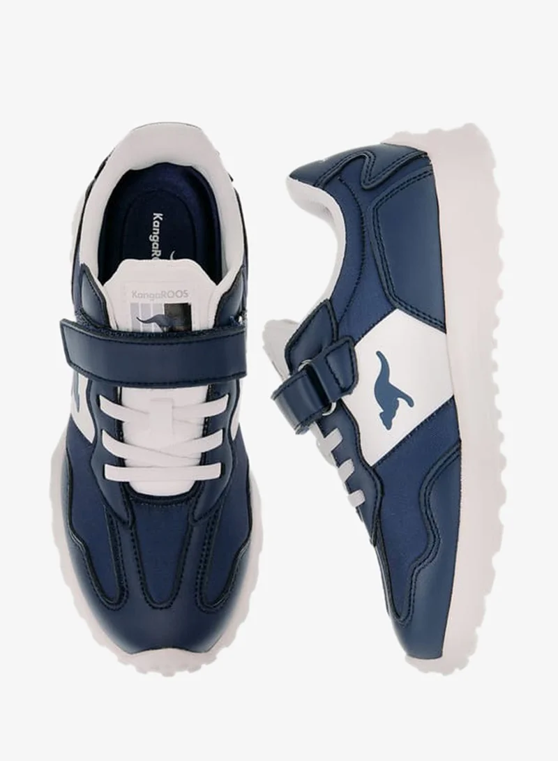 kangaROOS Boys' Panelled Sports Shoes with Hook and Loop Closure