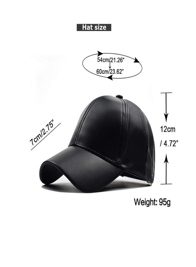 FASHOLIC PU LeatherMen's Hat/Cap for Outdoor Everyday Wear | UV Protection | Lightweight | Packable | Quick-Drying | Fashion Casual Headwear Accessories for Men and Boys Black - Image 3