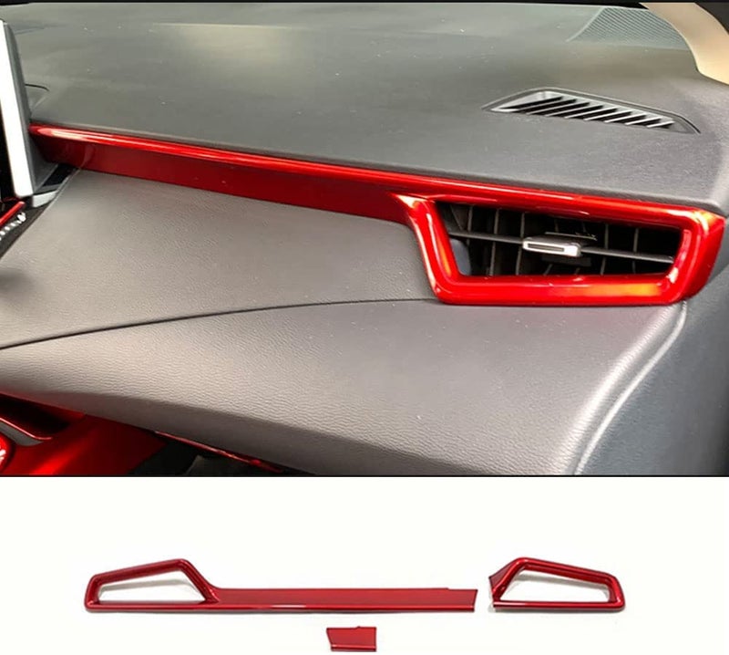 BOYUER for Toyota Corolla 2020 2021 2022 2023 2024 11PCS ABS Interior Full Accessories Center Console Gear Box Cover Trim Decoration Stickers(Wine red) - Image 5