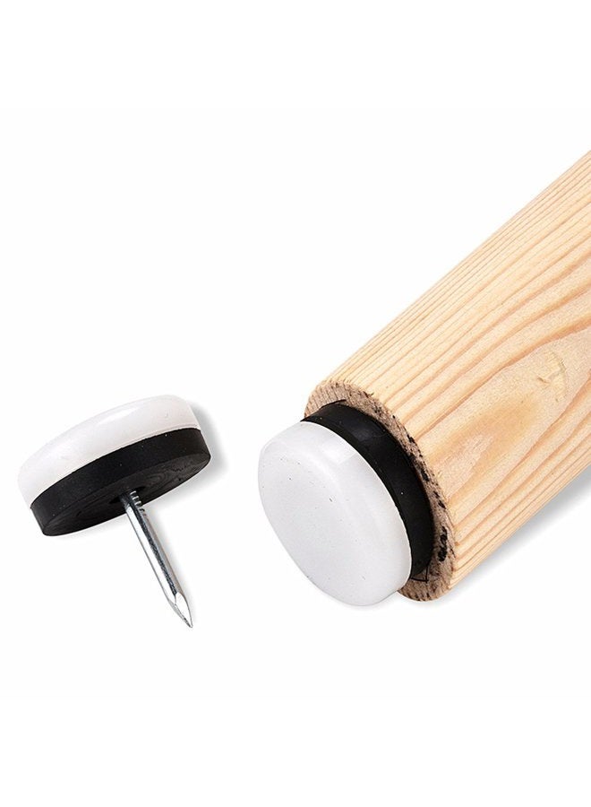 ALIMITOPIA 40pcs Thickened Furniture Glide,Nail-on Nylon Slider Pad Floor Protector for Wooden Leg Feet of Chair Table Sofa(ÃŽ¦22mm or 0.9",White) - Image 5