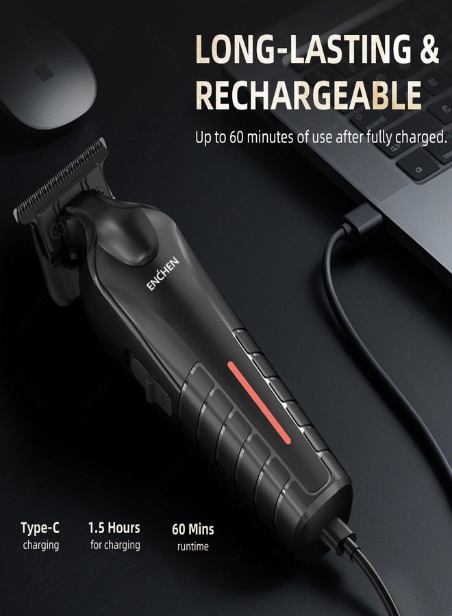 ENCHEN Sharp 6 Professional Hair/Beard Trimmer for Men Zero Gapped Hair Clippers for Barber with T Blade, Cordless Rechargeable - Image 4