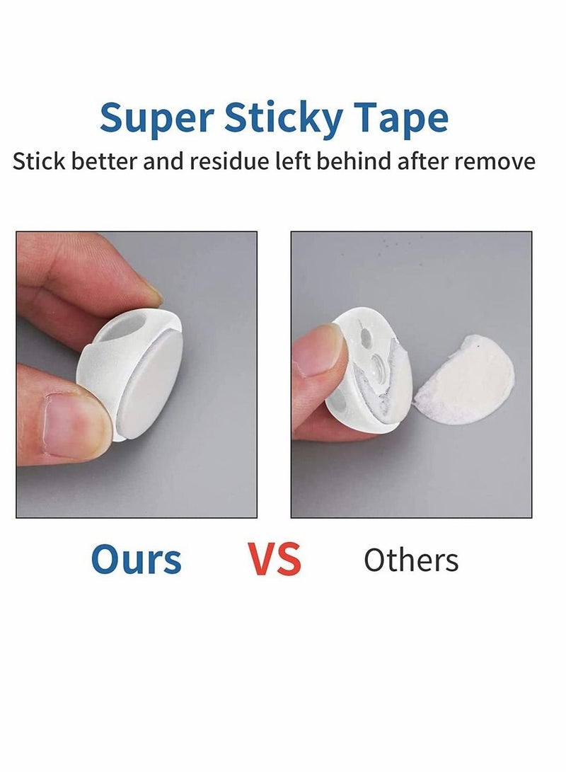 SYOSI Cable Clips, Cord Organizer Cable Management, Self Adhesive Wire Holder System, Multipurpose Wire Clips for All Your Computer, Electrical, Charging or Mouse Cord 8 Pack (White) - Image 4