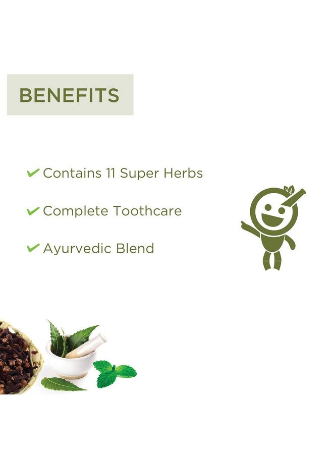 Fluoride Free Toothpaste With Meswak, Vajra Danti And Neem Extract | Herbal Toothpaste With Extracts Of 12 Herbs For Complete Toothcare | Helps With Bad Breath And Gum Problems
